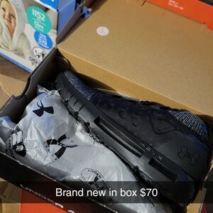 Under Armour Charcoal and Black Athletic Shoes